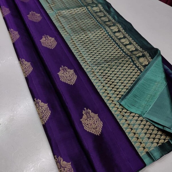 Traditional Beutiful pure soft silk with jacquard workall over sari  weeding,party wear saree for women