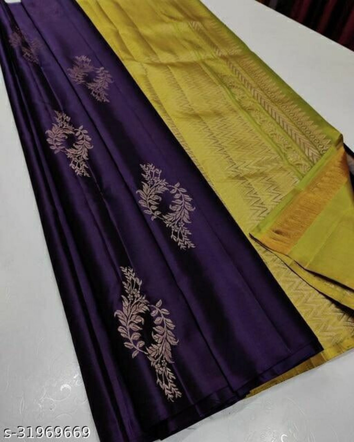 Beautiful Colours Saree Borderlesssoft Silk Saree Embellished - Etsy