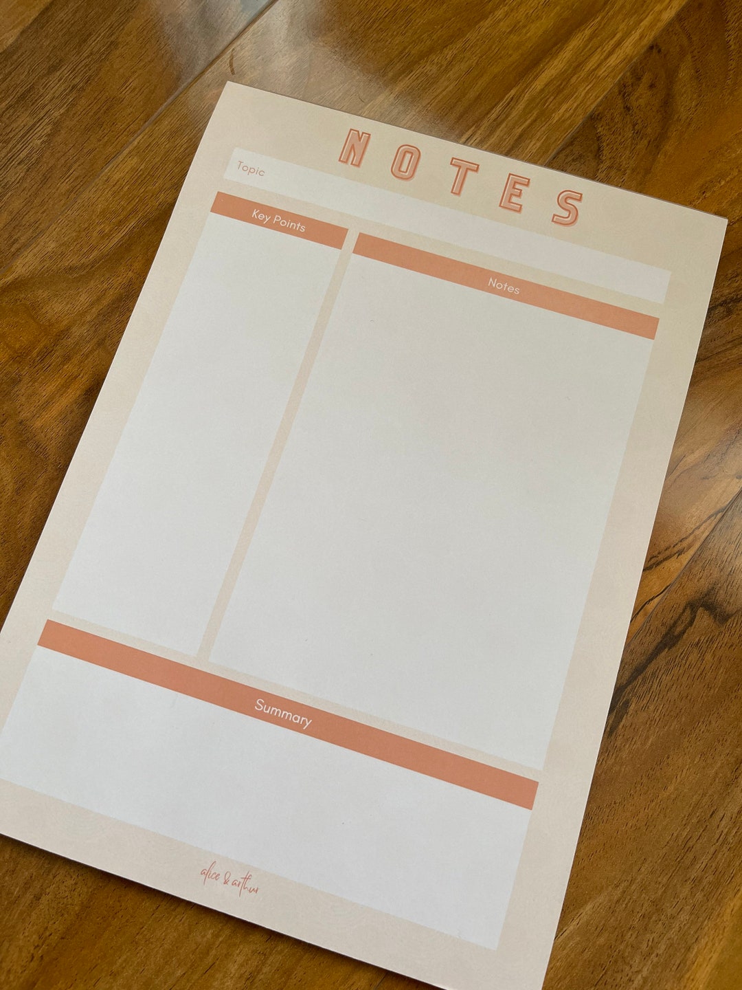 Cornell Notes A4 Notepad Law Notepad Student Stationary Etsy