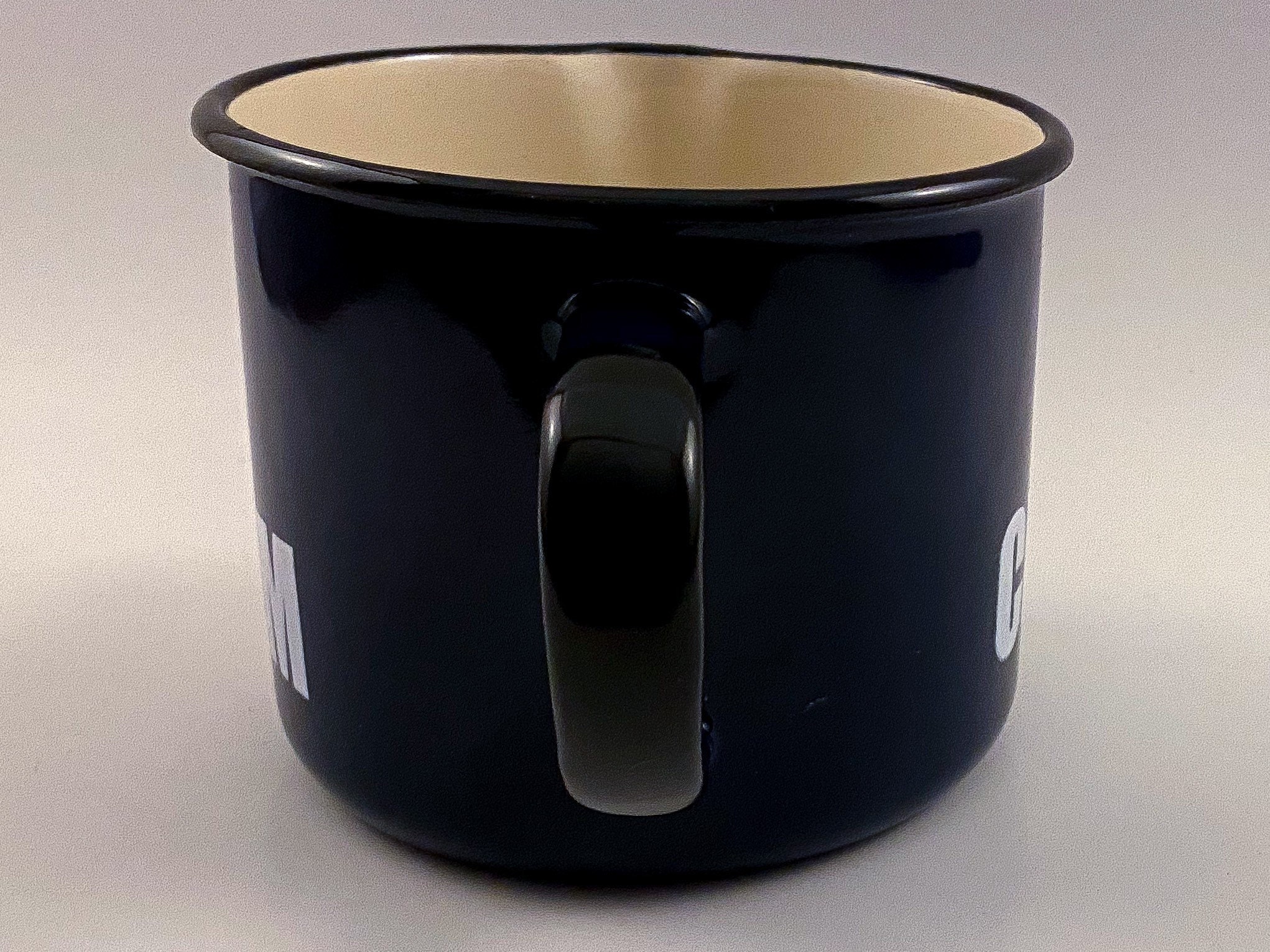 Large Enamelware Mug with Spout Etsy