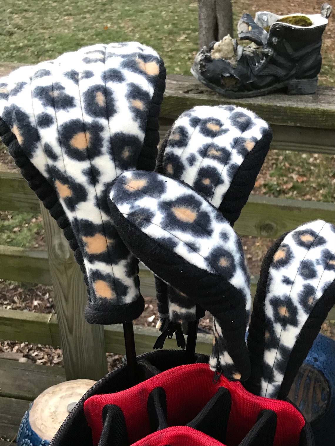 Exotic Leopard Print Fleece Golf Headcover Etsy
