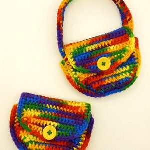 Small Crocheted Strapped and Strapless Purse Crochet Pattern