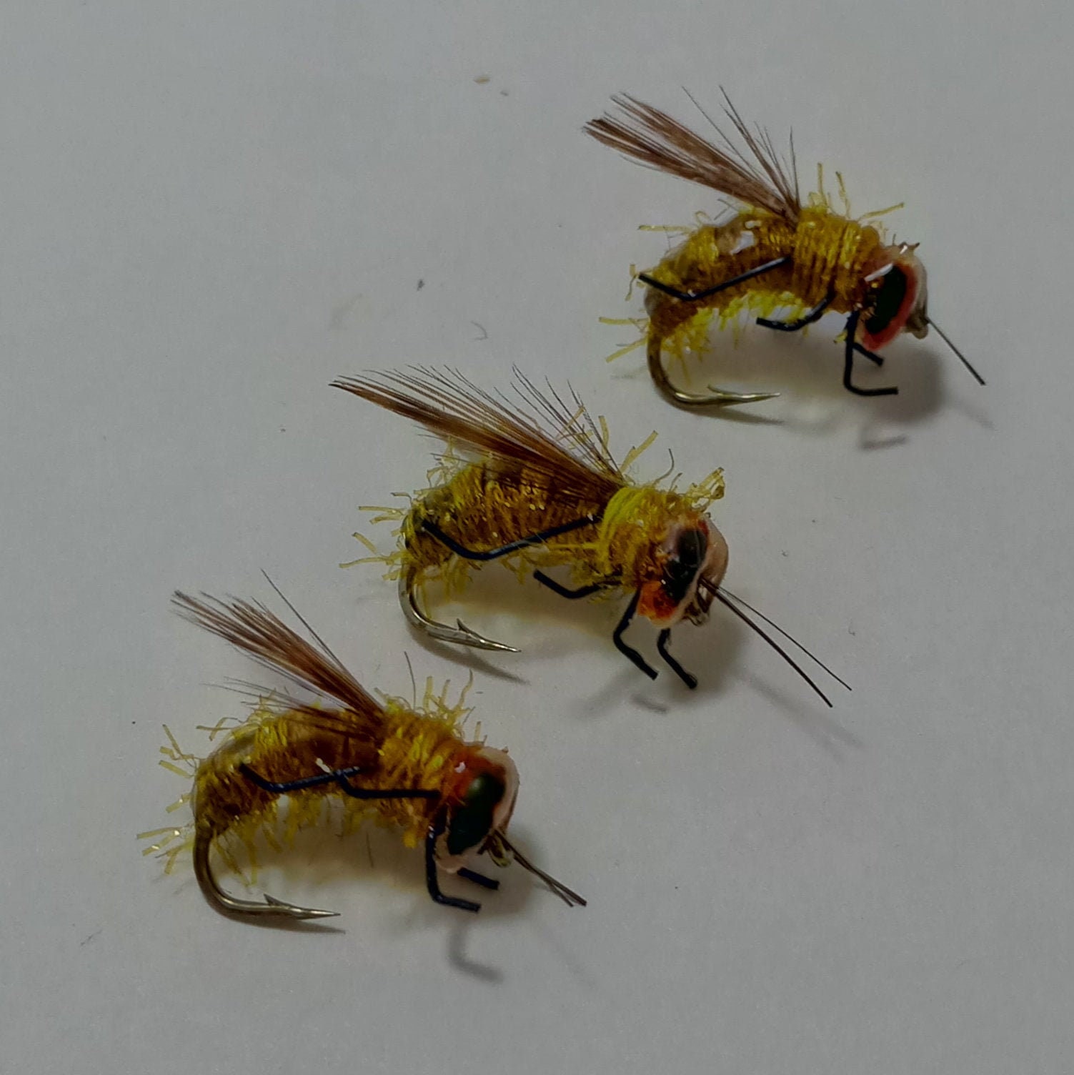 Set of 3 Handmade bee Foam fly fishing Hand Tied Dry Fly for Etsy