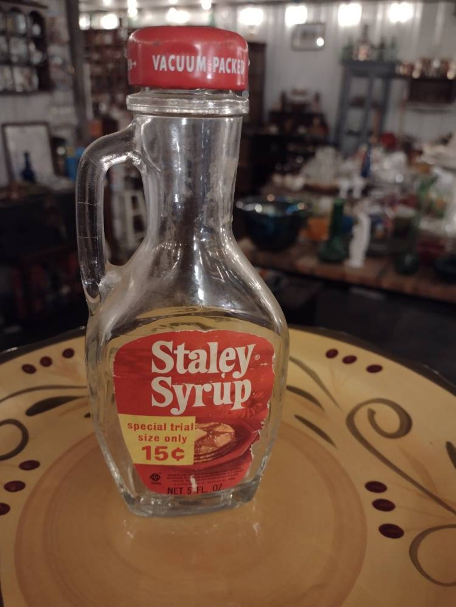 Vintage Staley Pancake syrup Bottle display great Etsy