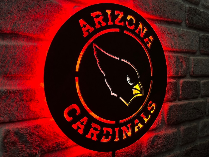 Arizona Cardinals Wall DÃ©cor Metal Led Sign PT54254