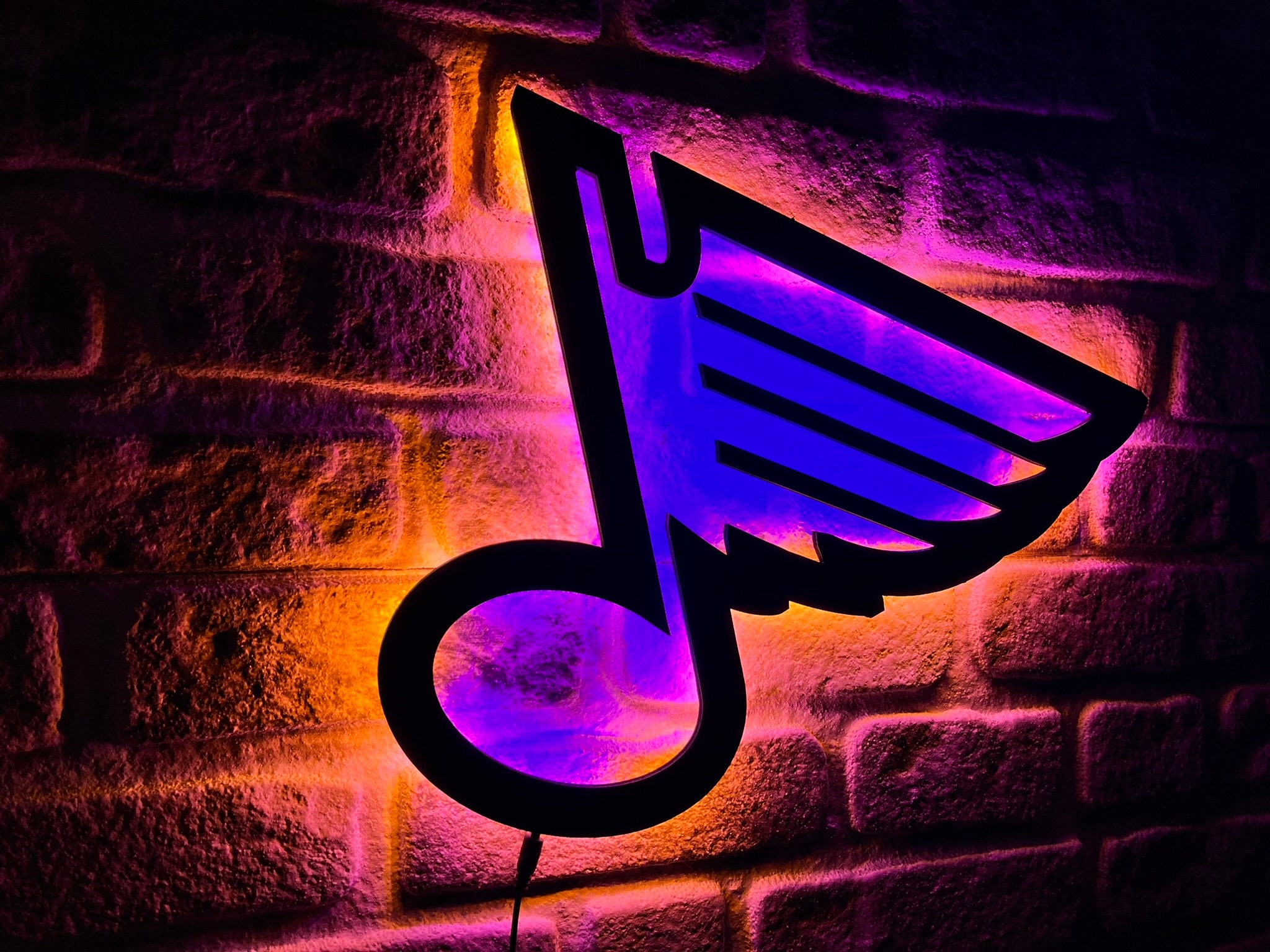 St.louis Blues Lighted Wall Decor,home Wall Art,nhl League Team Logo - Etsy