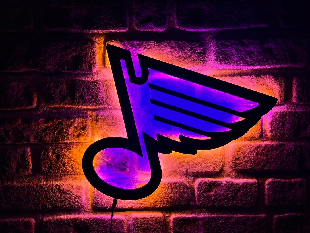 St.louis Blues Lighted Wall Decor,home Wall Art,nhl League Team Logo - Etsy