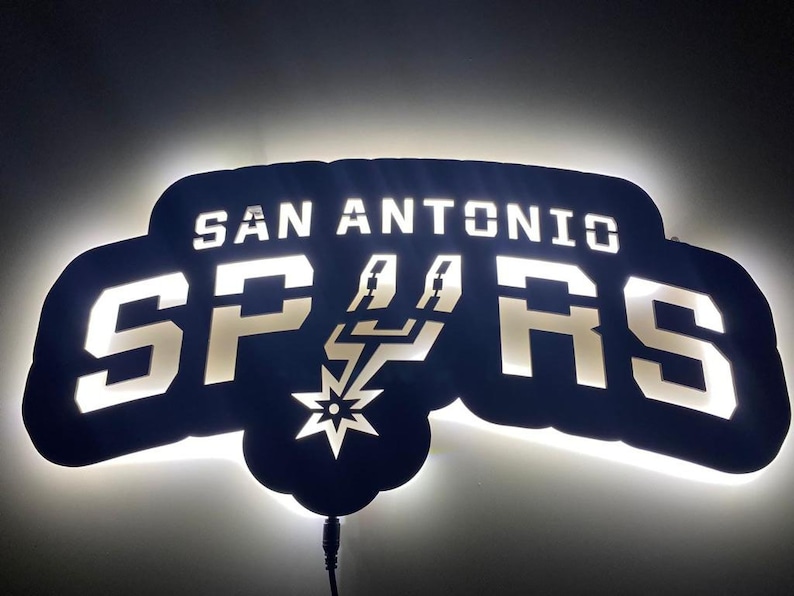 San Antonia Spurs Wall Decor Metal Led Sign PT54244