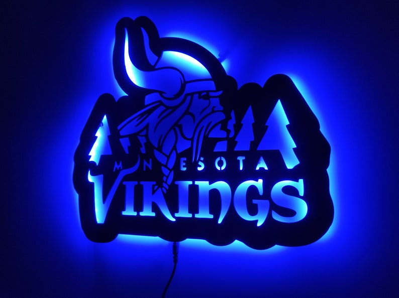 Minnesota Vikings Wall Decor Metal Led Sign PT54239