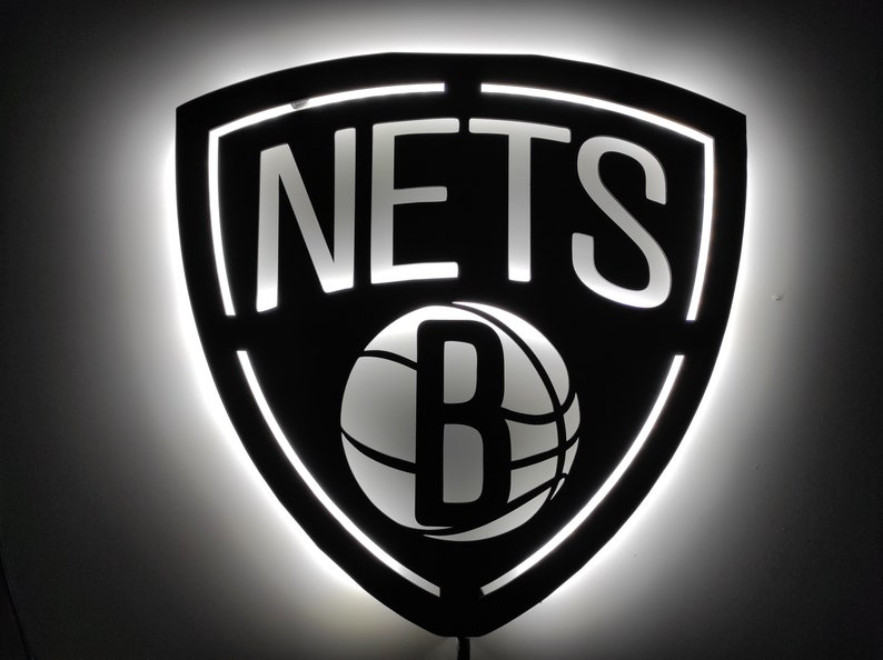 Brooklyn Nets Wall DÃ©cor Metal Led Sign PT54261