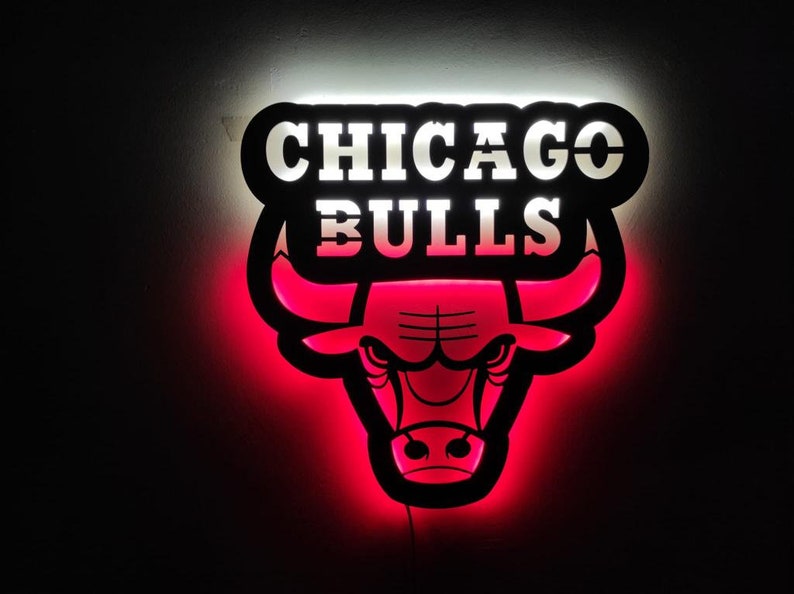 Chicago Bulls Wall DÃ©cor Metal Led Sign PT54256