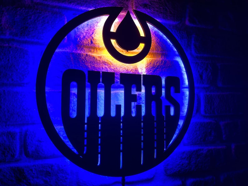 Edmonton Oilers Wall Decor Metal Led Sign PT54248