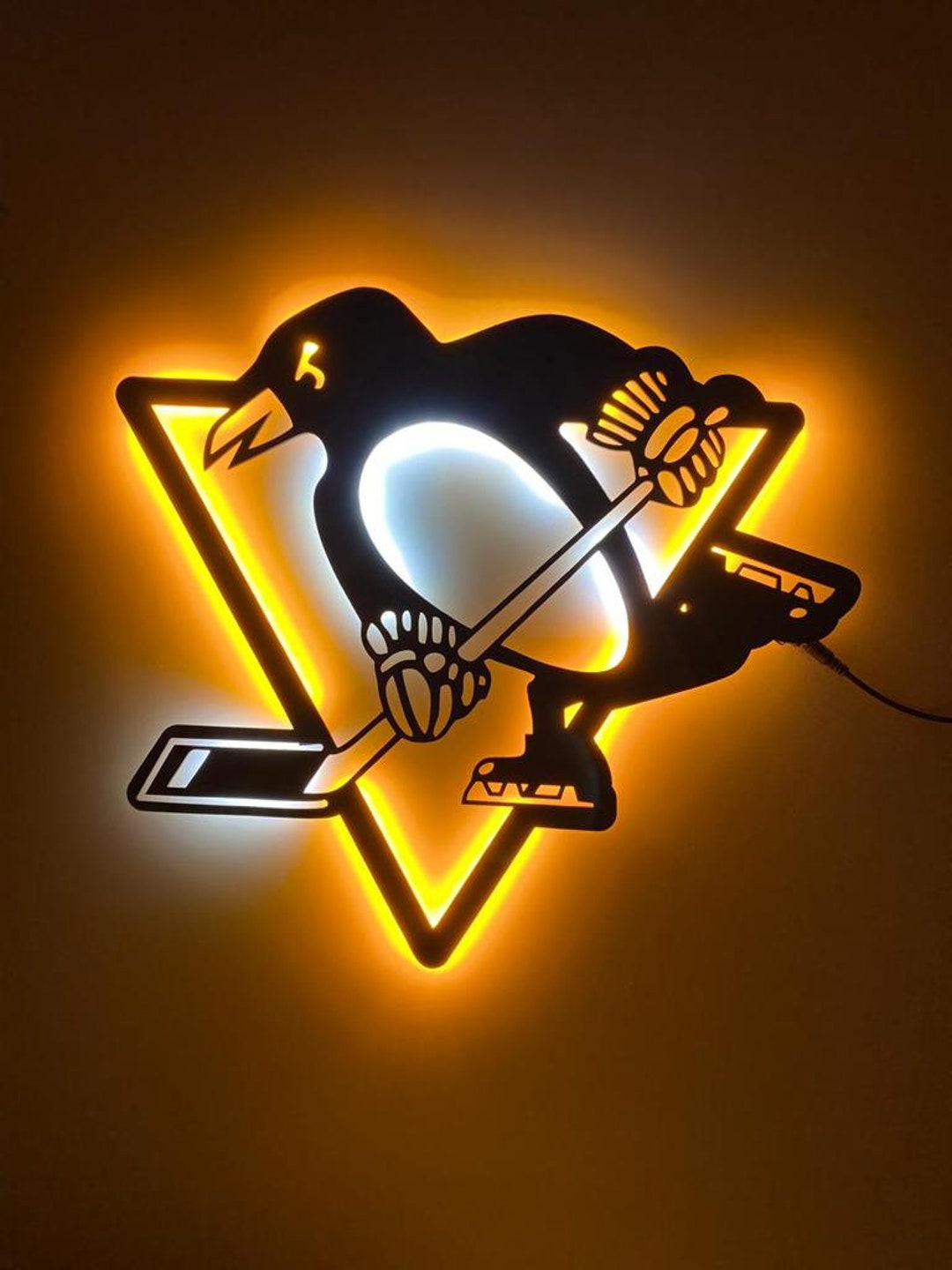 Pittsburgh Penguins Fan Decor Illuminated Wall Decor Christmas Gift - Etsy