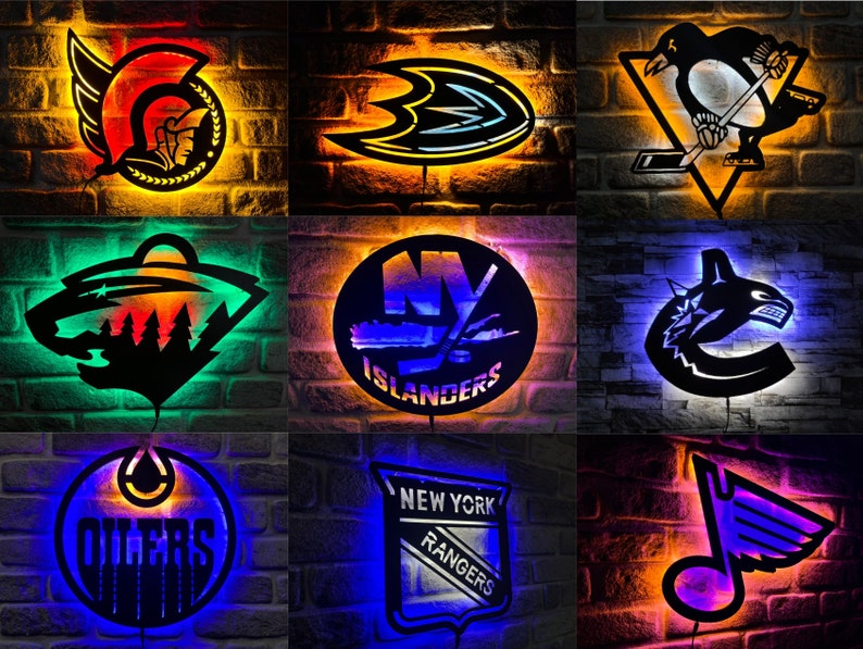 Custom NHL Lighted Wall Decor Metal Led Sign PT54237