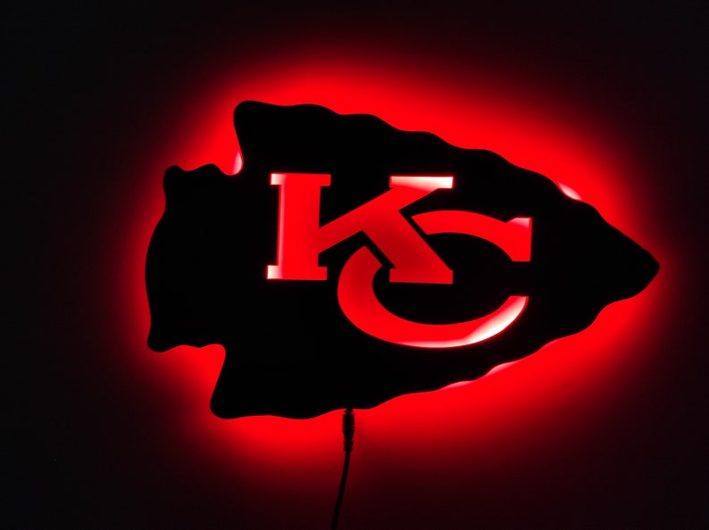 Kansas City Chiefs Wall Decor Metal Led Sign PT54238