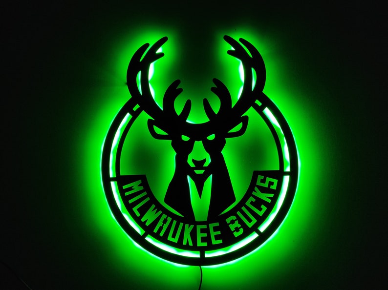 Milwaukee Bucks Wall Decor Metal Led Sign PT54245