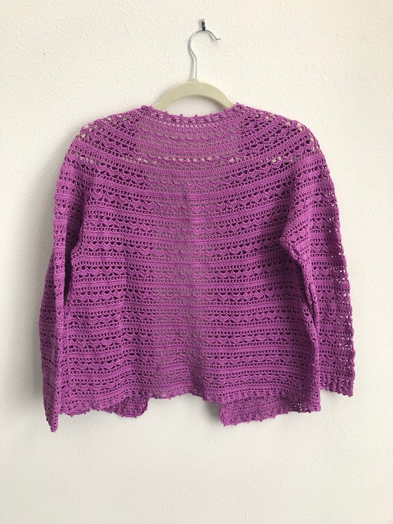 Vintage hand crochet sweater - image 3