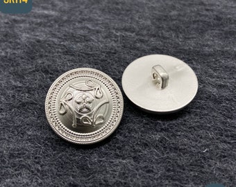 SK114 - Crest silver gold buttons sewing buttons for coat jacket shirt SK114