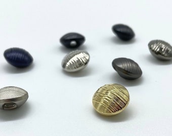 AP410 - Brushed buttons 11.5mm Designer buttons black blue gold nickel with shank