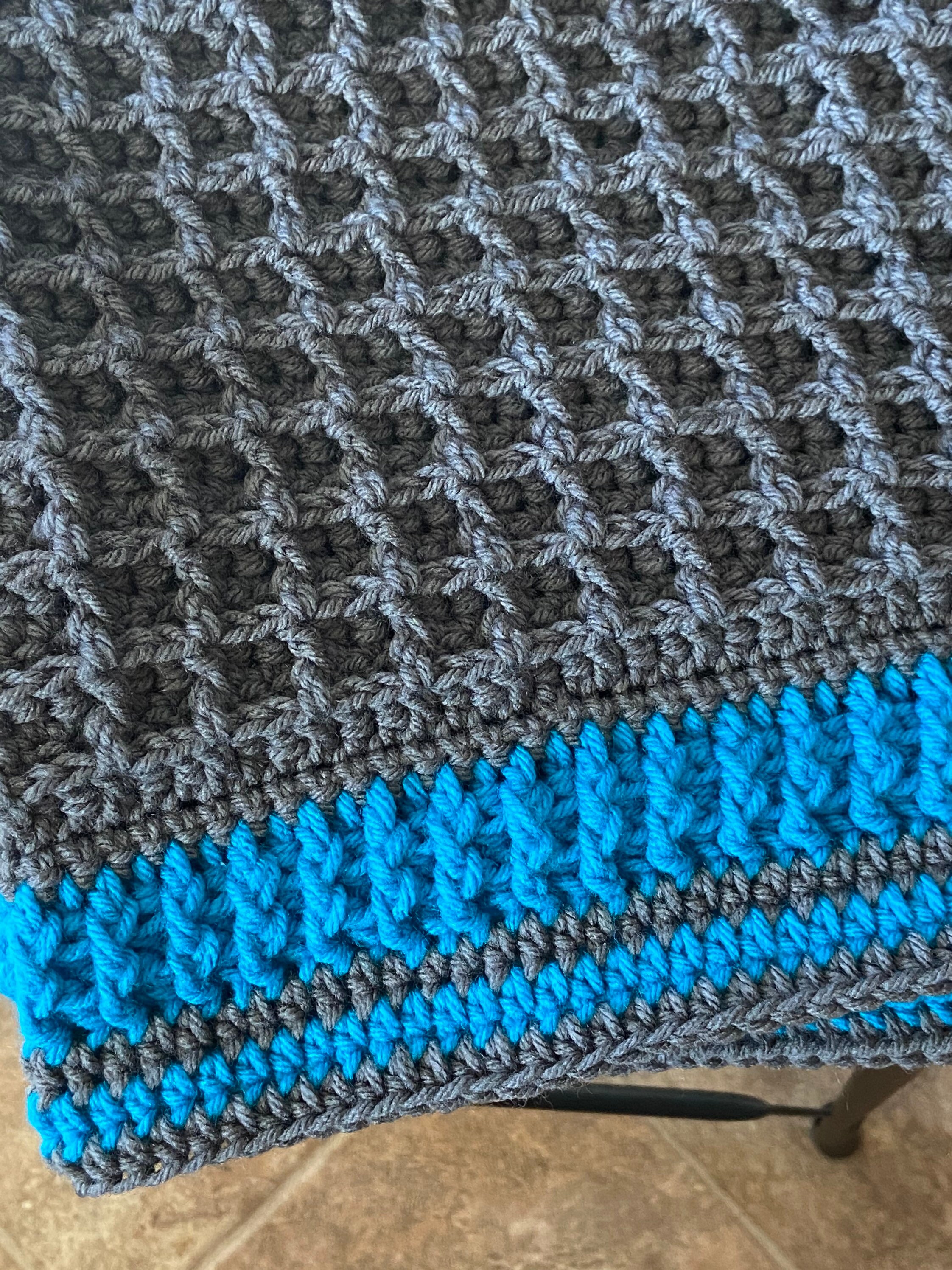 Wafflepattern Crochet Throw Afghan Baby Blanket Etsy