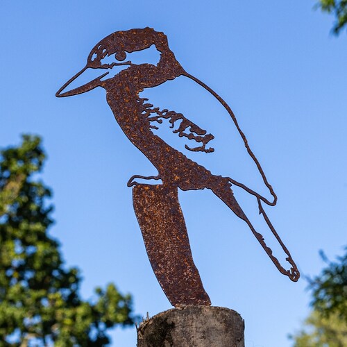 Kookaburra Metal Garden Art Ornament Sculpture Corten Bird Etsy Australia