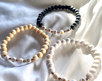 Individual beaded bracelets - word bracelets - personalized bracelets - personalized jewelry - custom bracelet