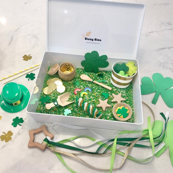 St. Patricks Day Sensory Bin and Hand Kite