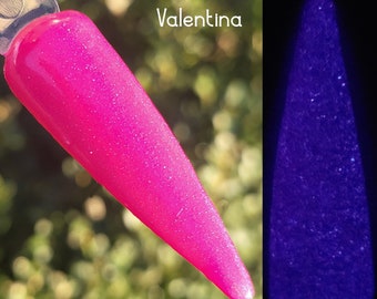 Valentina -Fuchsia Glow Nail Dip Powder, Dip Powder for Nails, Nail Dip, Dip Nails