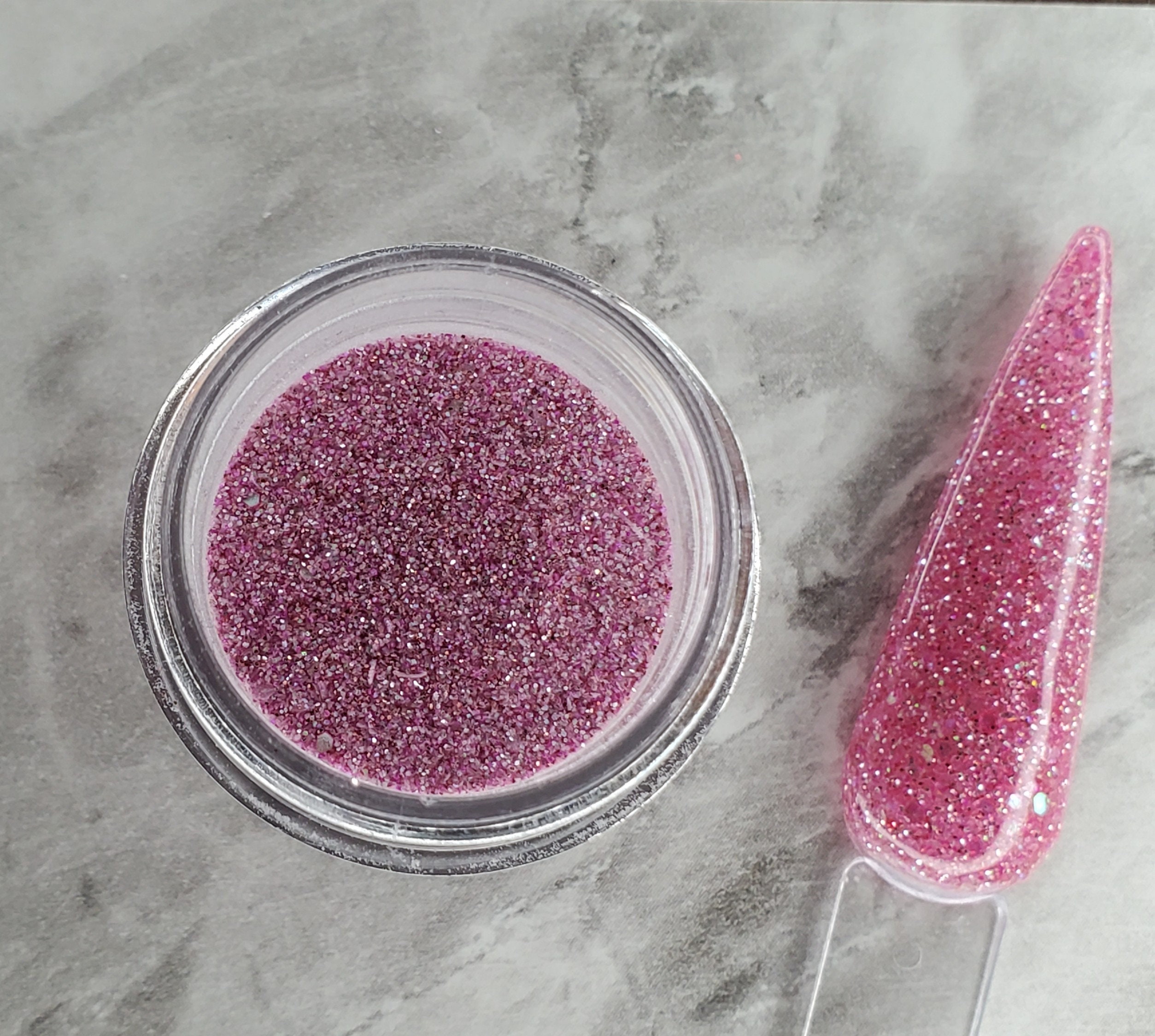 Riley-gunmetal and Pink Fine Glitter, Flakes Nail Dip Powder, Dip Powder  for Nails, Flakes, Nail Dip, Acrylic 2 in 1 Powder 