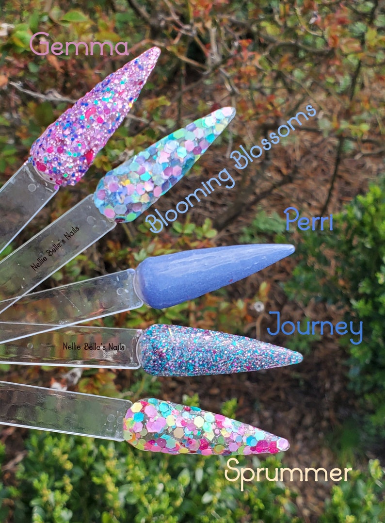Blooming Blossoms Pastel Chunky Glitter Nail Dip Powder Etsy