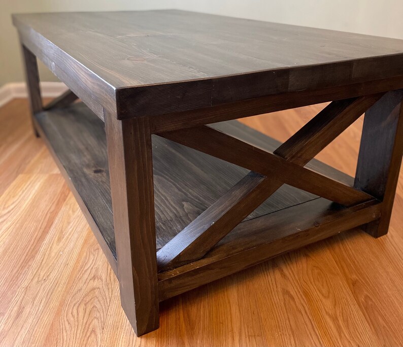 Rustic Farmhouse Coffee Table Custom Built Etsy