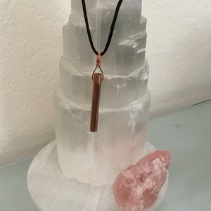 Breathing Necklace Breathing tool Copper Necklace Meditation Necklace Mindful Jewelry Anxiety Relief Stress Relief Tube image 3