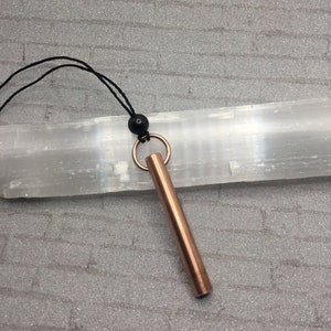 Breathing Necklace - Breathing Tool - Stress Straw - Anxiety Relief - Copper Necklace - Meditation Jewelry - Stress Relief - Shungite bead