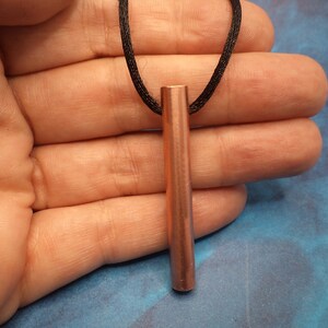 Breathing Necklace Breathing tool Copper Necklace Meditation Necklace Mindful Jewelry Anxiety Relief Stress Relief Tube image 8