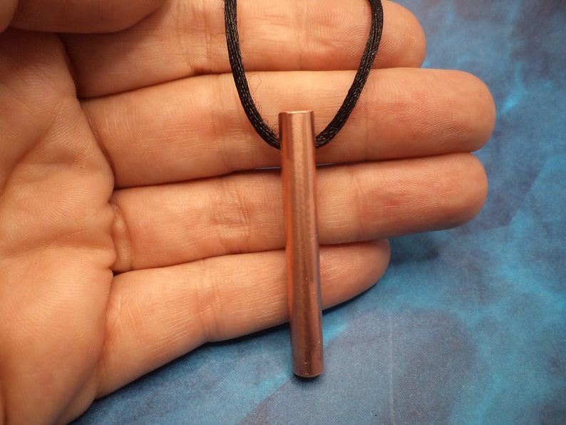 Breathing Necklace Breathing tool Copper Necklace Meditation Necklace Mindful Jewelry Anxiety Relief Stress Relief Tube image 8