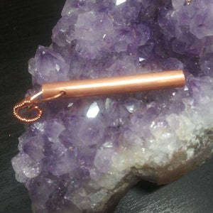 Breathing Necklace Breathing tool Copper Necklace Meditation Necklace Mindful Jewelry Anxiety Relief Stress Relief Tube image 5