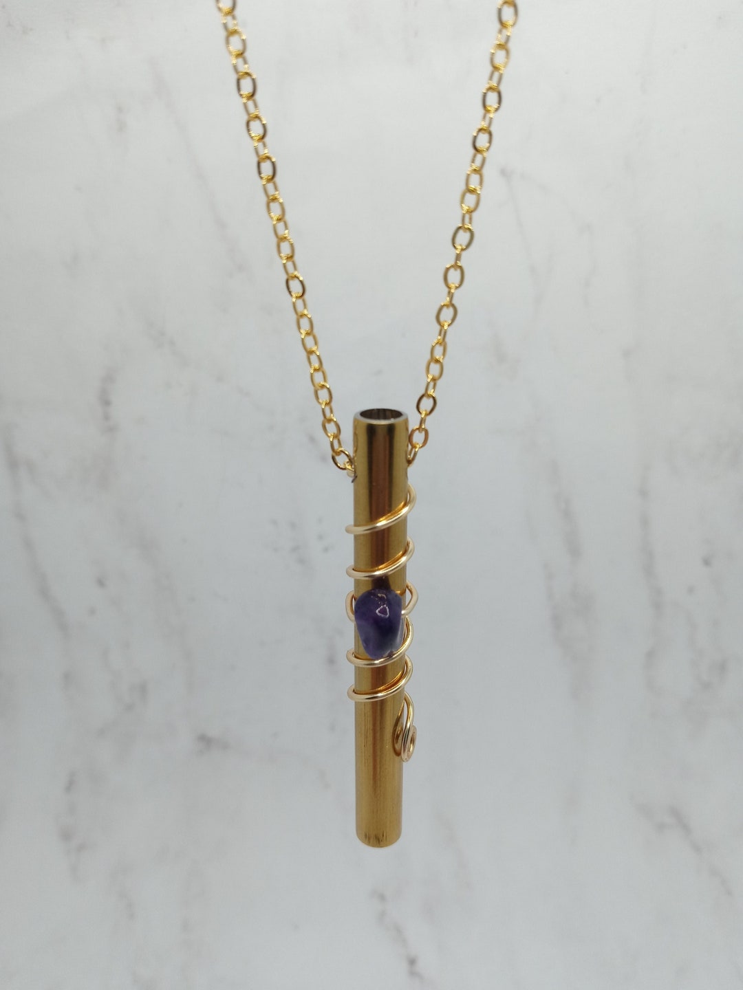 Breathing Necklace Breathing Tool Stainless Steel Necklace Meditation Necklace Mindful Jewelry