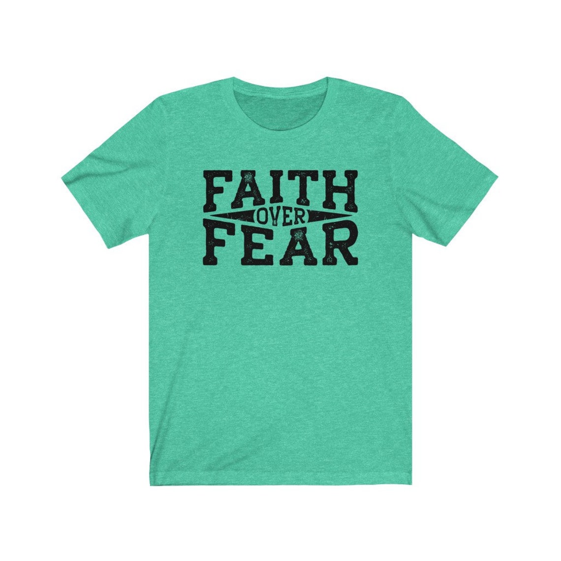 Faith Over Fear Tshirt Christian Tshirt Inspirational Etsy
