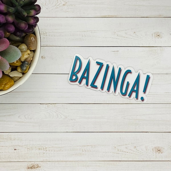 Bazinga! Sticker - Big Bang Theory, Bazinga Sticker, Sheldon Cooper, BBT Quotes, BBT tv show, vinyl stickers