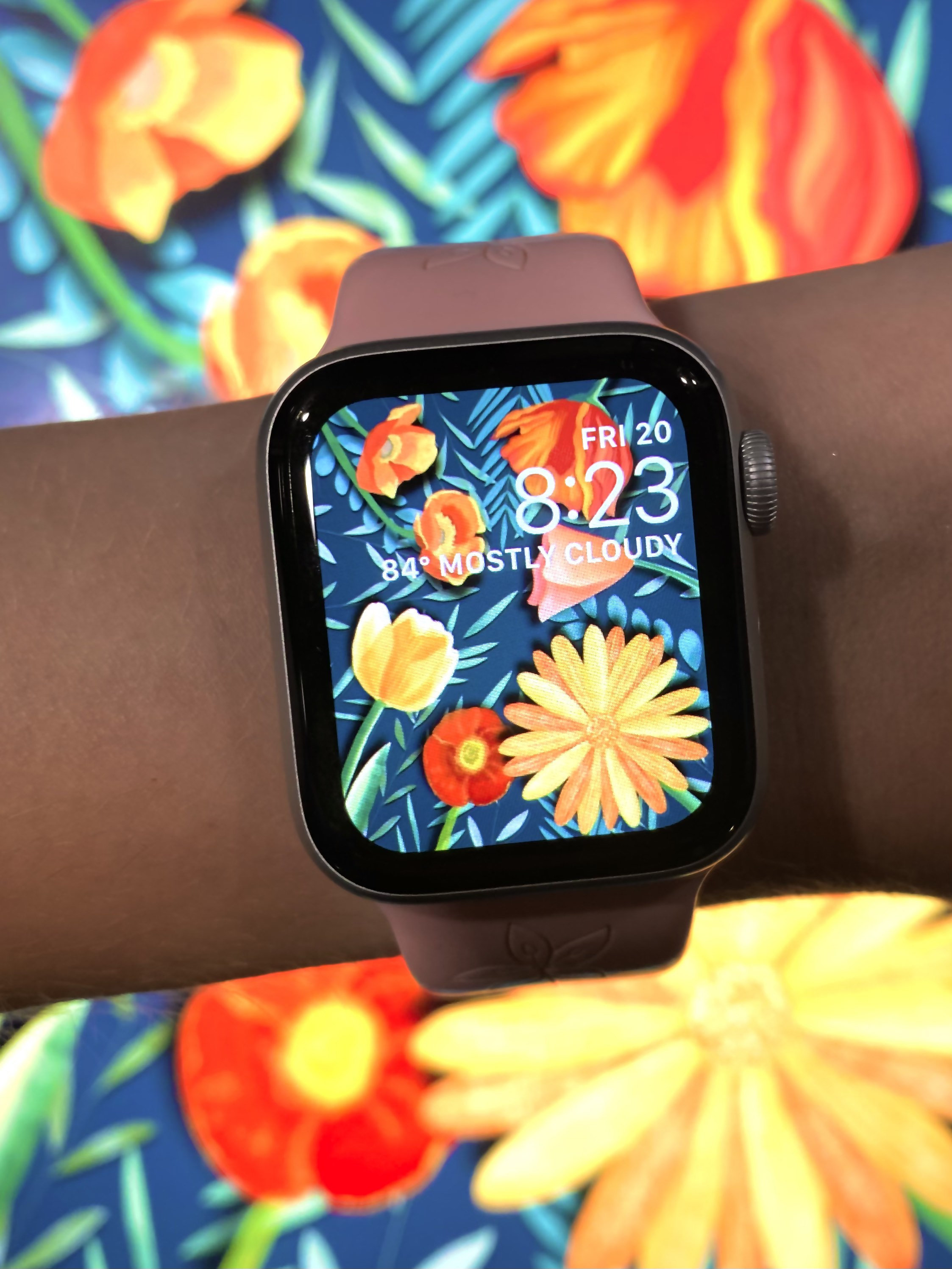 Fondo de pantalla de reloj floral brillante, fondo de pantalla de reloj  inteligente, fondo de reloj, accesorios de Apple Watch, esfera de Apple