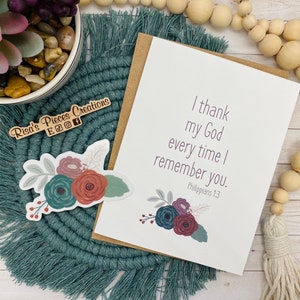Linen Texture Thank God Card, Thankful for You, Greeting Cards, Blank Cards, Christian Card, Birthday Card, Card for Friend, Card for Spouse
