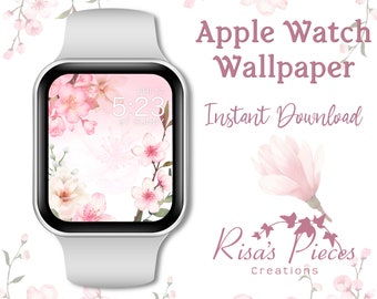 Sakura Blossoms Apple Watch Face, Smart Watch, Watch Background, Apple Watch Accessories, Cherry blossoms, Botanical Watch Face, Plant Lover