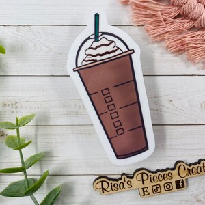 Mocha Frappe Sticker: Waterproof Vinyl Coffee Lover Decal