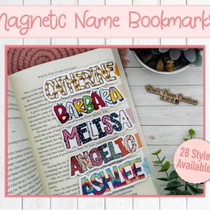 Custom Name Magnetic Bookmarks, Stocking Stuffer for Kids, Personalized Name Gift for Teen, Best Friend Birthday Gift for Teacher, Book Club