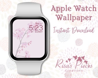 Cherry Blossom Apple Watch Wallpaper, Smart Watch Wallpaper, Watch Background, Apple Watch Accessories, Apple Watch Face, Watch Lock Screen