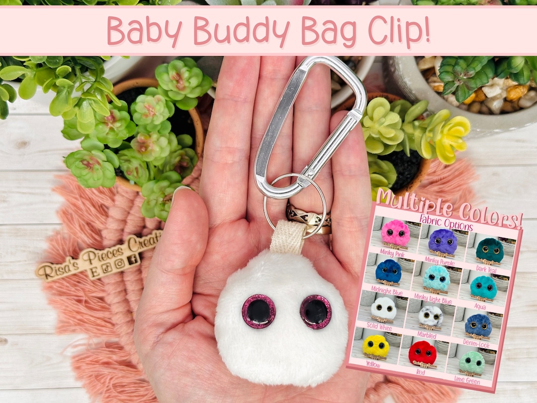 Baby Worry Buddy Bag Clip, Sensory Comfort Toy Keychain, Sensory