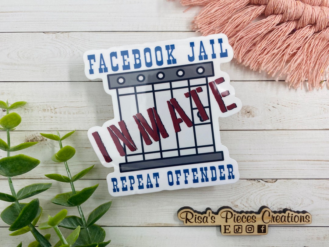 Facebook Jail Sticker, Gift for Friend, Funny Stickers, Gift for Boss