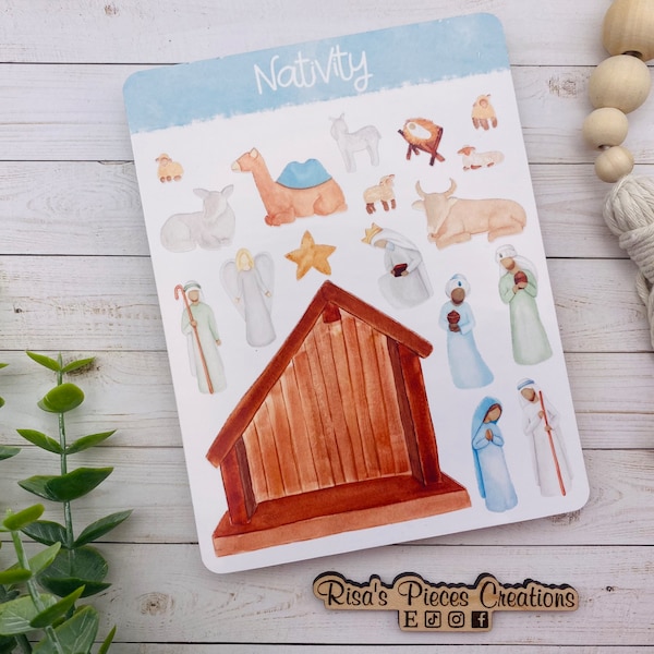 Nativity Stickers - Etsy