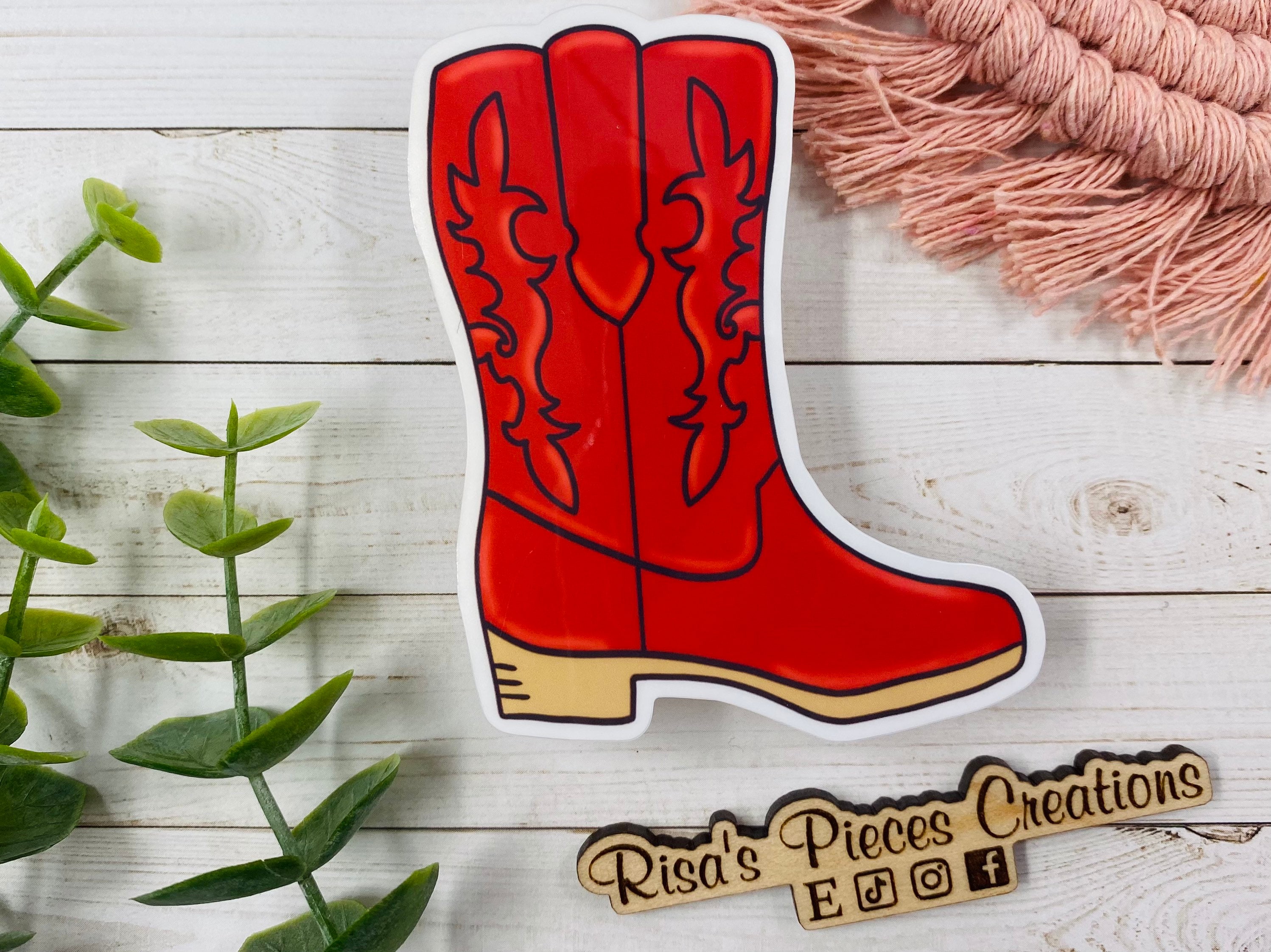 bota de vaquero rojo cómo conocí a tu - Etsy España