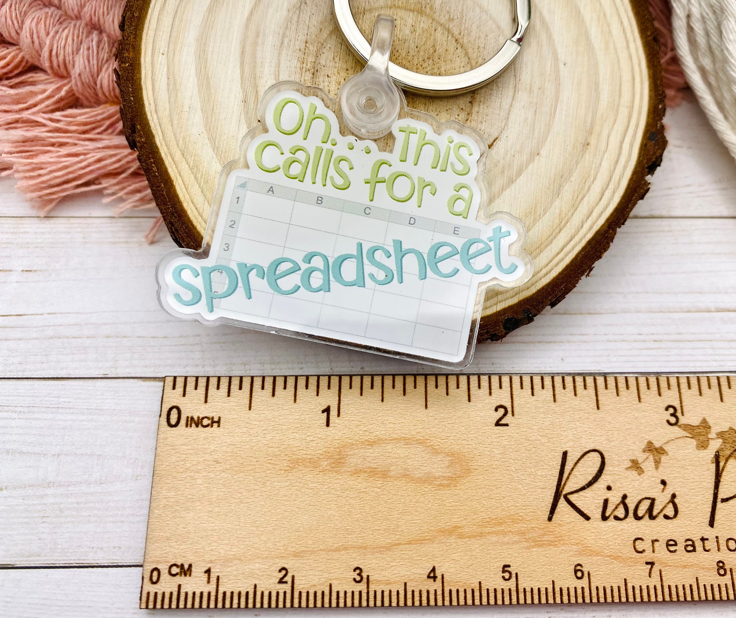 Office Keychains Spreadsheet Keychain for Coworker, Funny Office Gift, Gift for ...